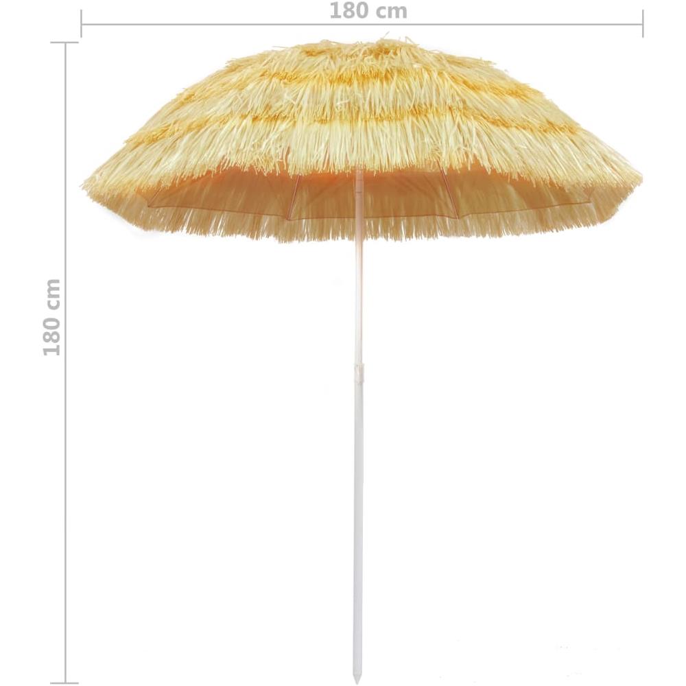Ombrellone Da Spiaggia 180 Cm In Stile Hawaiano - Foto 5