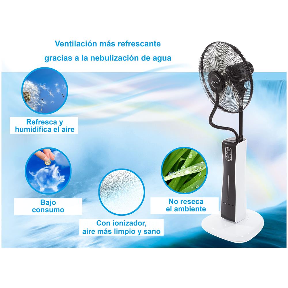 Ventilatore Nebulizzatore, Misty 2, ø 40 Cm, Per Interni Ed Esterni, Con Telecomando, - Foto 2