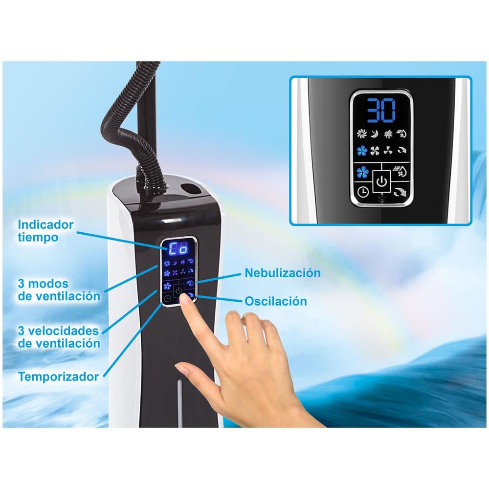 Ventilatore Nebulizzatore, Misty 2, ø 40 Cm, Per Interni Ed Esterni, Con Telecomando, - Foto 8