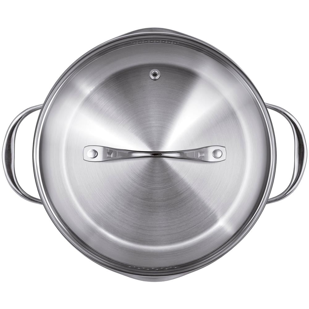 Smile Mgk-20 Batteria Da Cucina Induzione Set Pentole 7pezzi, Acciaio Inox Coperchi In Vetro  Argento - Foto 8