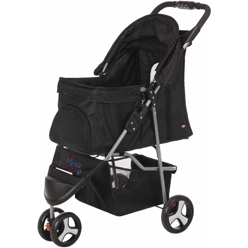 Passeggino Pieghevole per Cani e Gatti Nero - Foto 10