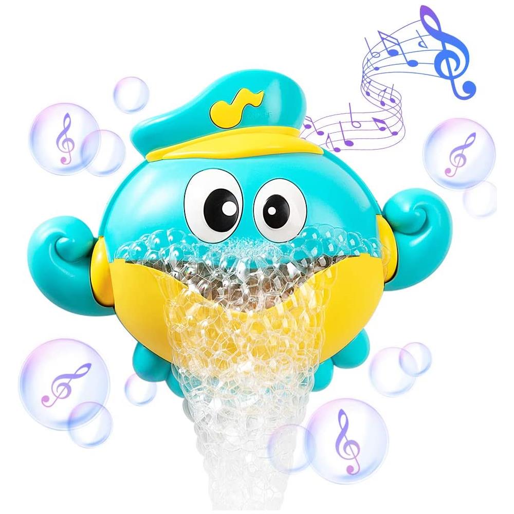 HengGL Giocattolo da Bagno Rana per bambinis,Divertente Macchina Automatica per Bolle di Rana con 12 Musica,con Anatra di Gomma 