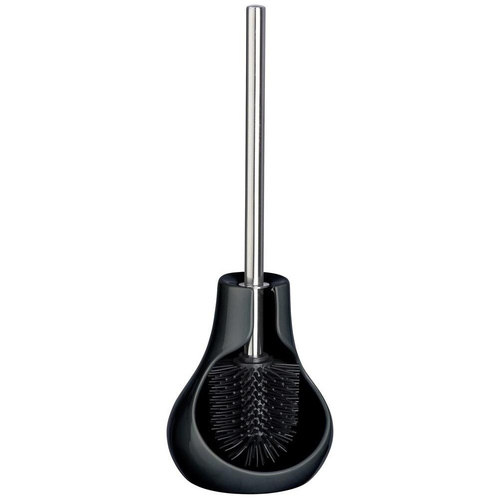 Spazzola Wc Con Testa In Silicone E Contenitore Semi-chiuso, Set Da Toilette Moderno - - Foto 1