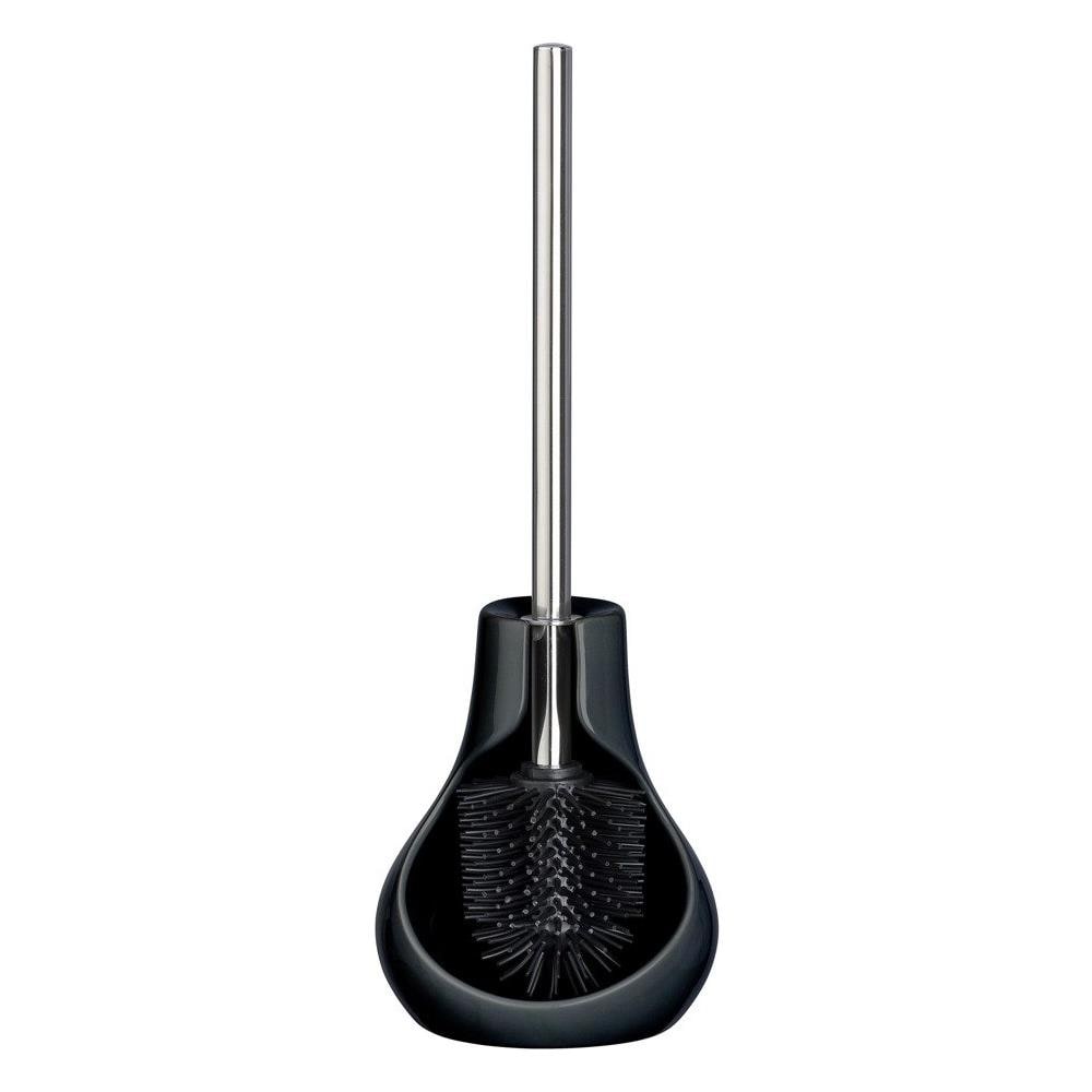 Spazzola Wc Con Testa In Silicone E Contenitore Semi-chiuso, Set Da Toilette Moderno - - Foto 2
