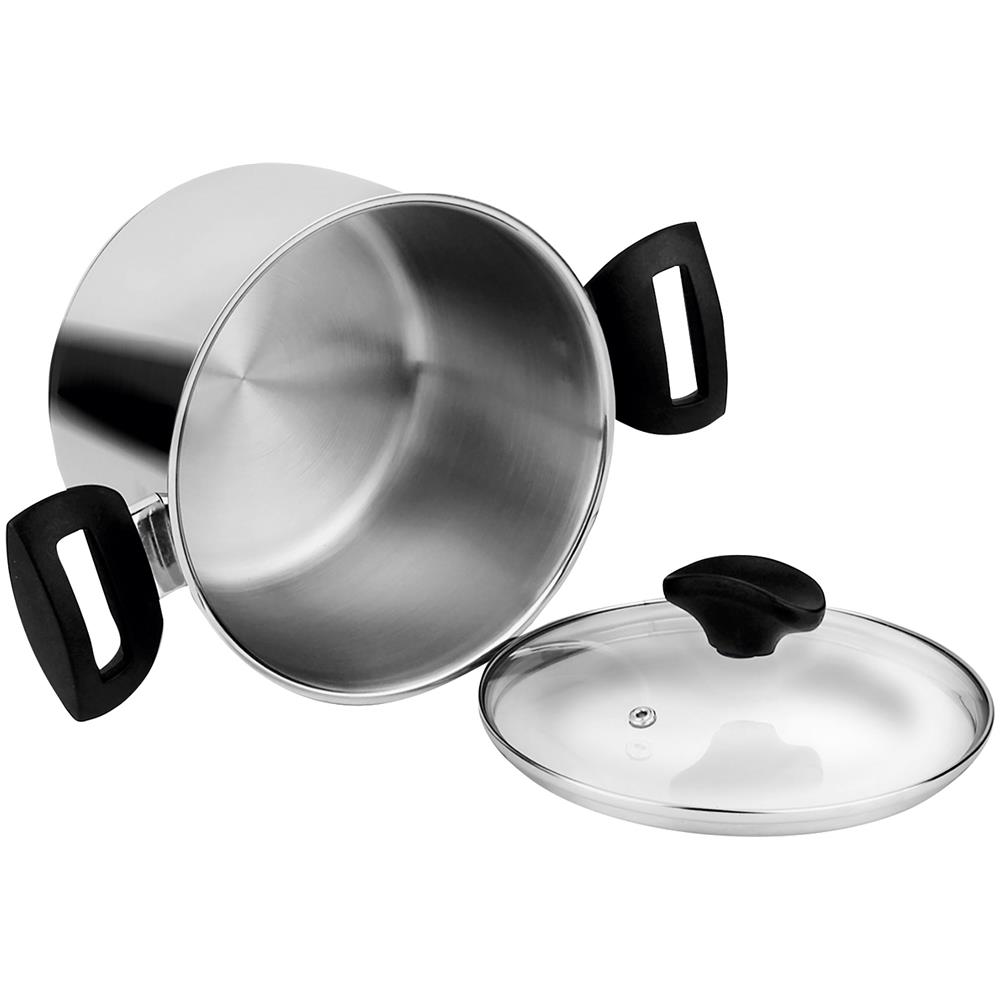 Fagor Alaia Casseruola Alta Induzione 18 Cm 3 L Acciaio Inossidabile Coperchio Di Vetro  Argento - Foto 2