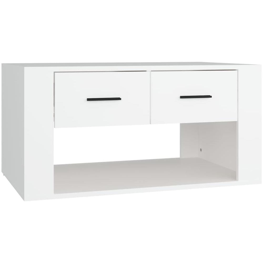 Tavolino Da Salotto Bianco 80x50x40 Cm In Legno Multistrato - Foto 2