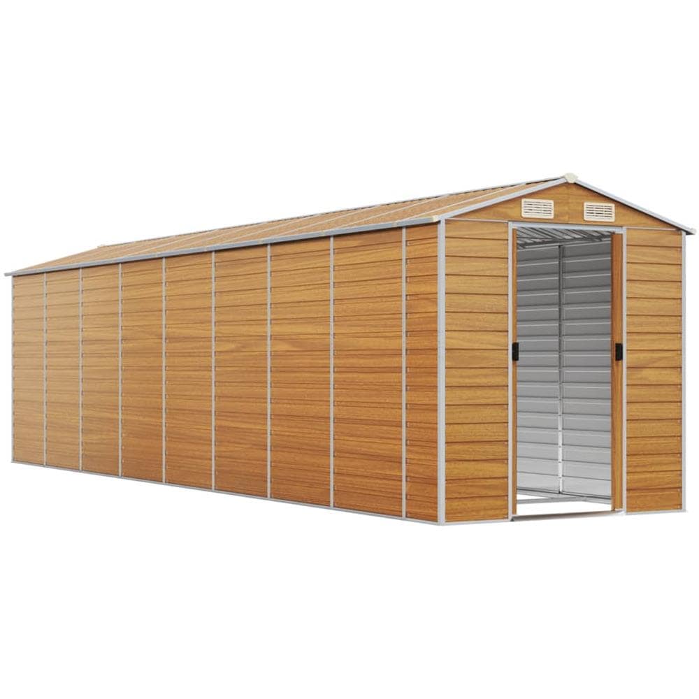 Capanno Giardino Marrone Chiaro 191x725x198cm Acciaio Zincato - Foto 3