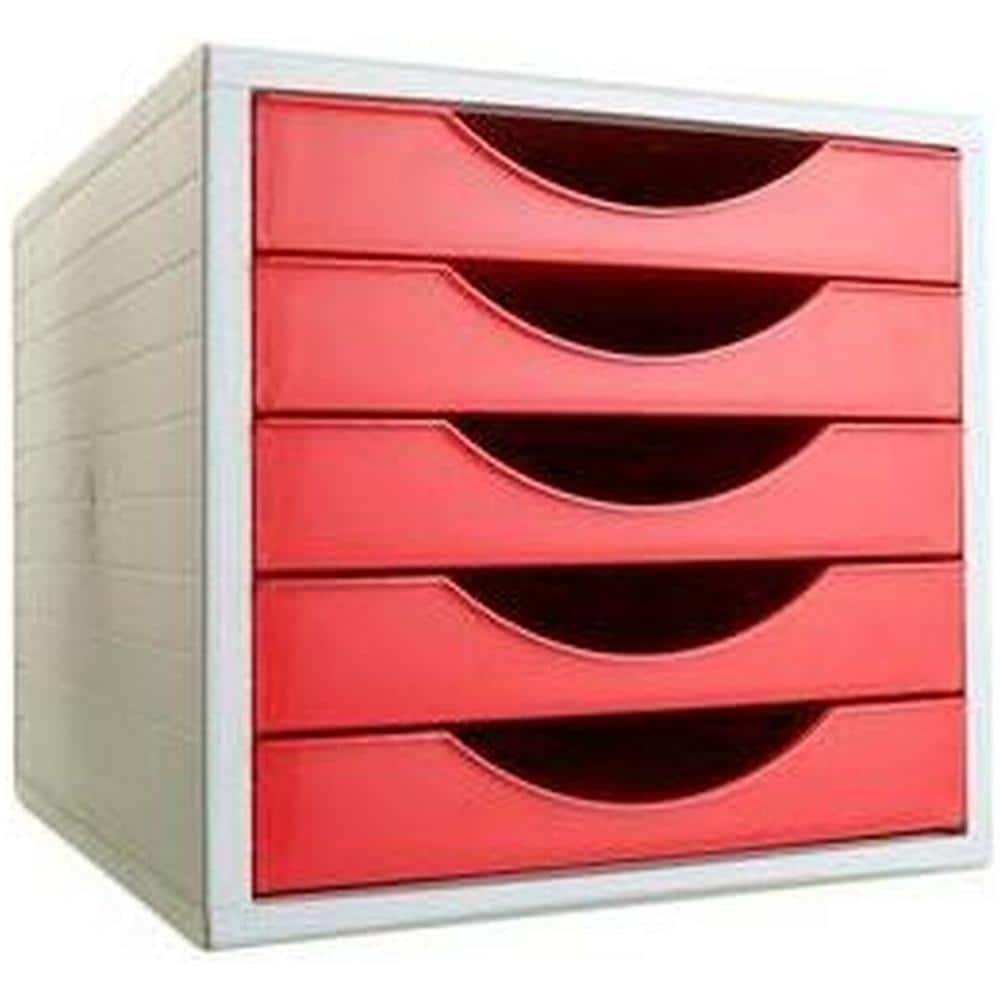 Archivotec Serie 4000 Classificatore Modulare Archivotec Serie 4000 5 Cassetti Din A4 Rosso 34 X 27 X 26 Cm - Foto 1