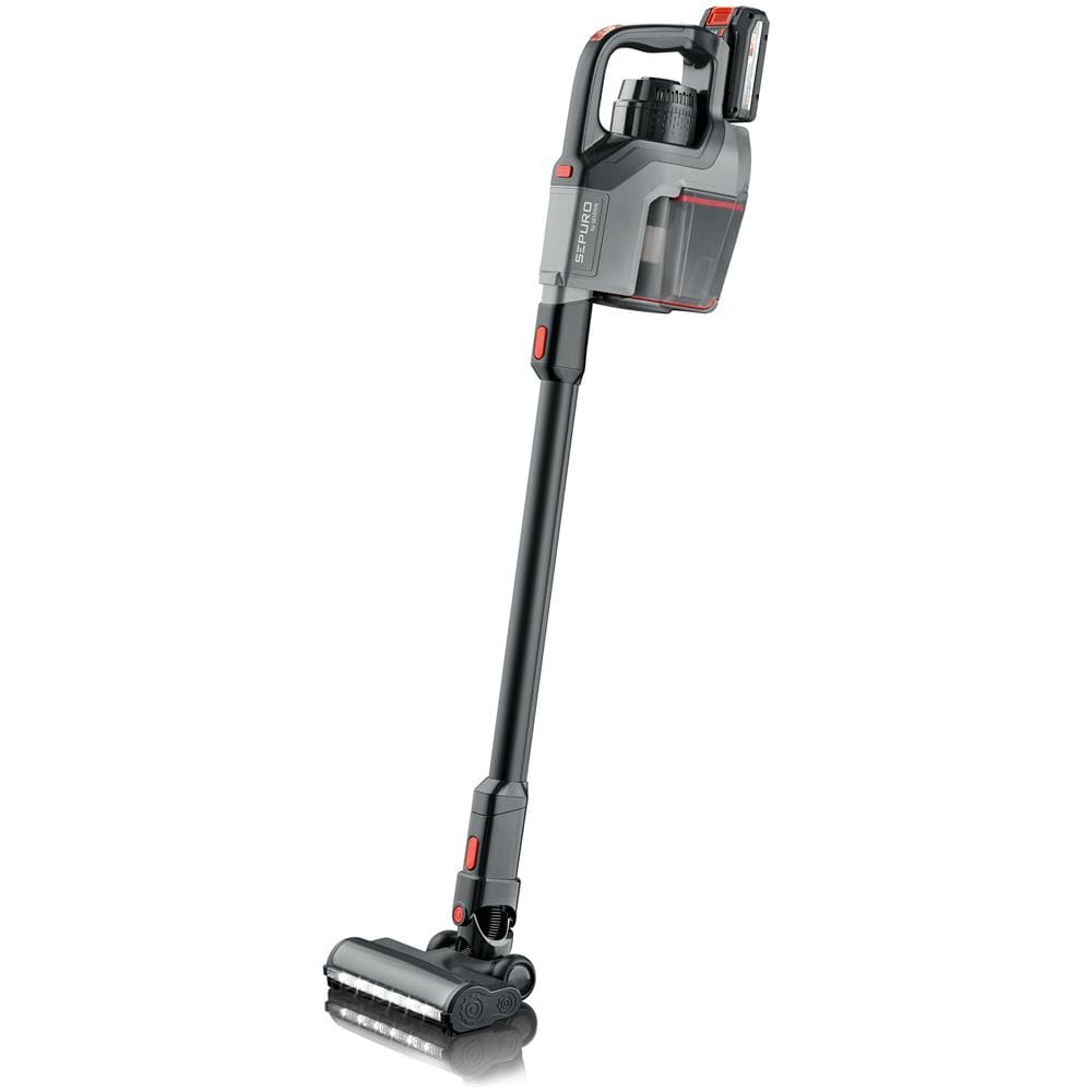 Scopa Elettrica Aspirapolvere a bastone Batteria Secco Hepa Senza sacchetto 0,6 L Colore Nero Grigio - Foto 1