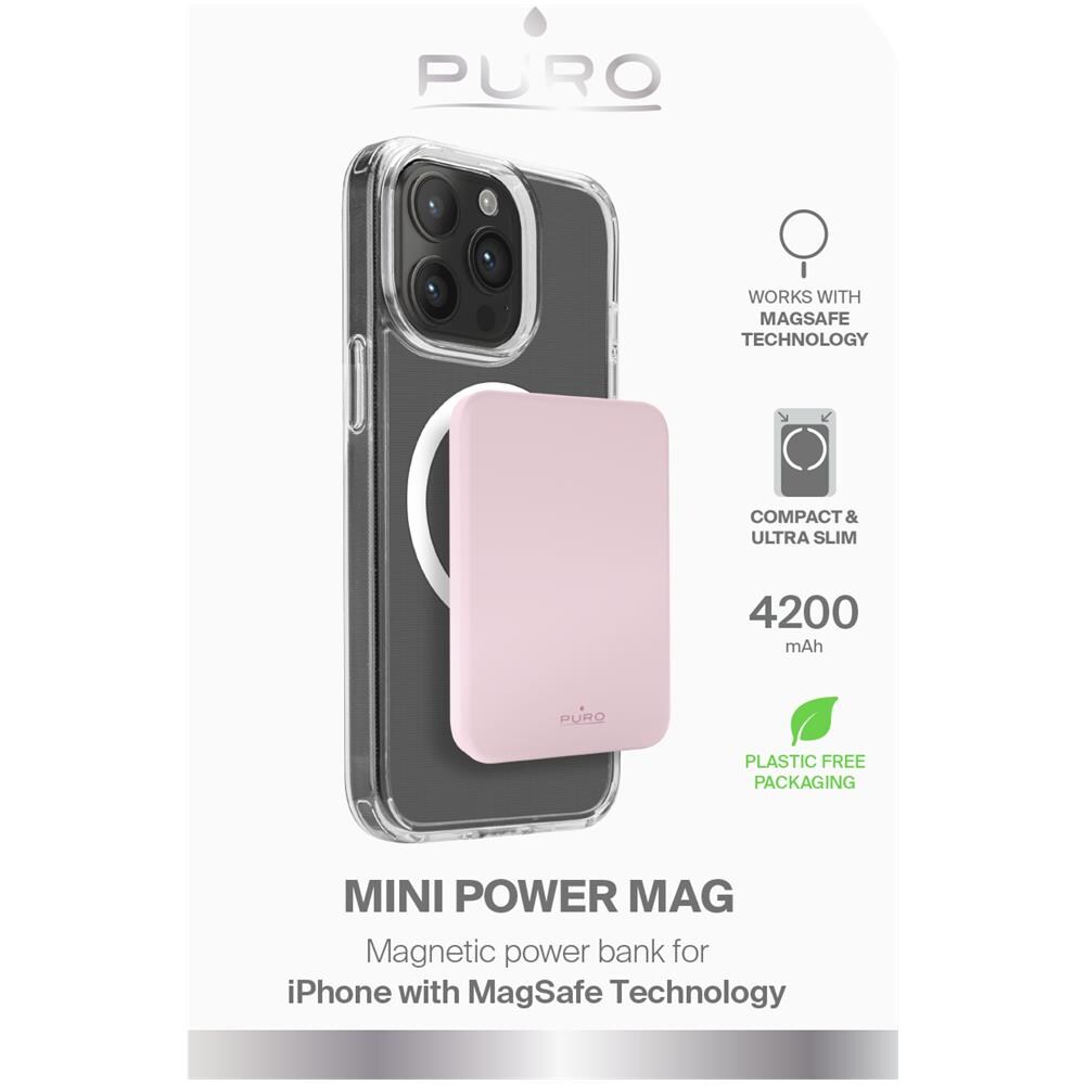 PUFCBB40P2MAGROSE batteria portatile Polimeri di litio (LiPo) 4000 mAh Carica wireless Rosa - Foto 6