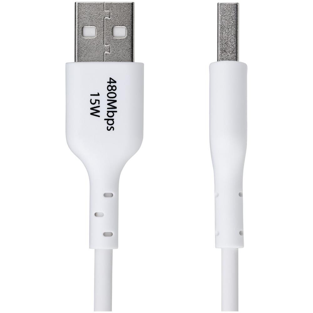 Cavo di ricarica da USB-A a USB-C da 1 m, carica e sincronizzazione, 3A, USB 2.0, rivestimento in TPE - Cavo di ricarica USB Bianco - Foto 2