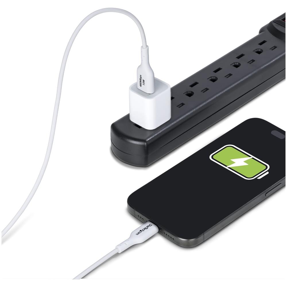 Cavo di ricarica da USB-A a USB-C da 1 m, carica e sincronizzazione, 3A, USB 2.0, rivestimento in TPE - Cavo di ricarica USB Bianco - Foto 8