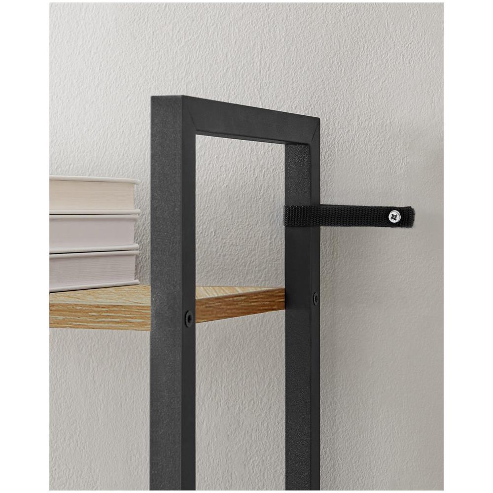 Libreria - 6 ripiani in rovere Sonoma con struttura nera per organizzare e riporre oggetti - Foto 6