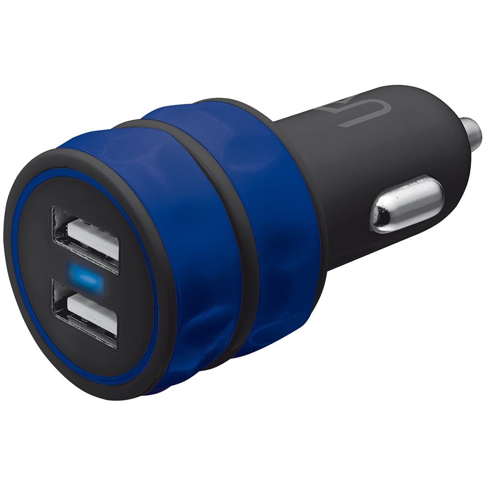 Caricabatteria universale per Auto con 2 porte USB - Blu - Foto 1