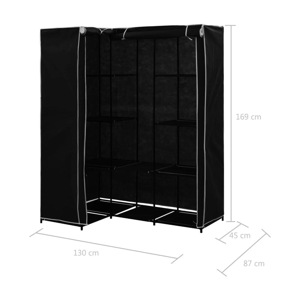 Armadio Angolare Nero 130x87x169 Cm - Foto 14