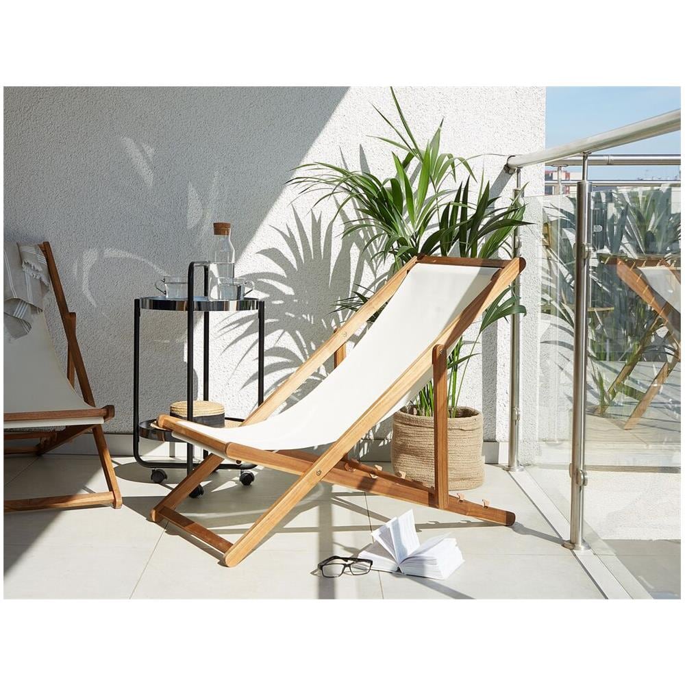 Sedia A Sdraio In Legno Acacia Scuro Anzio - Foto 2