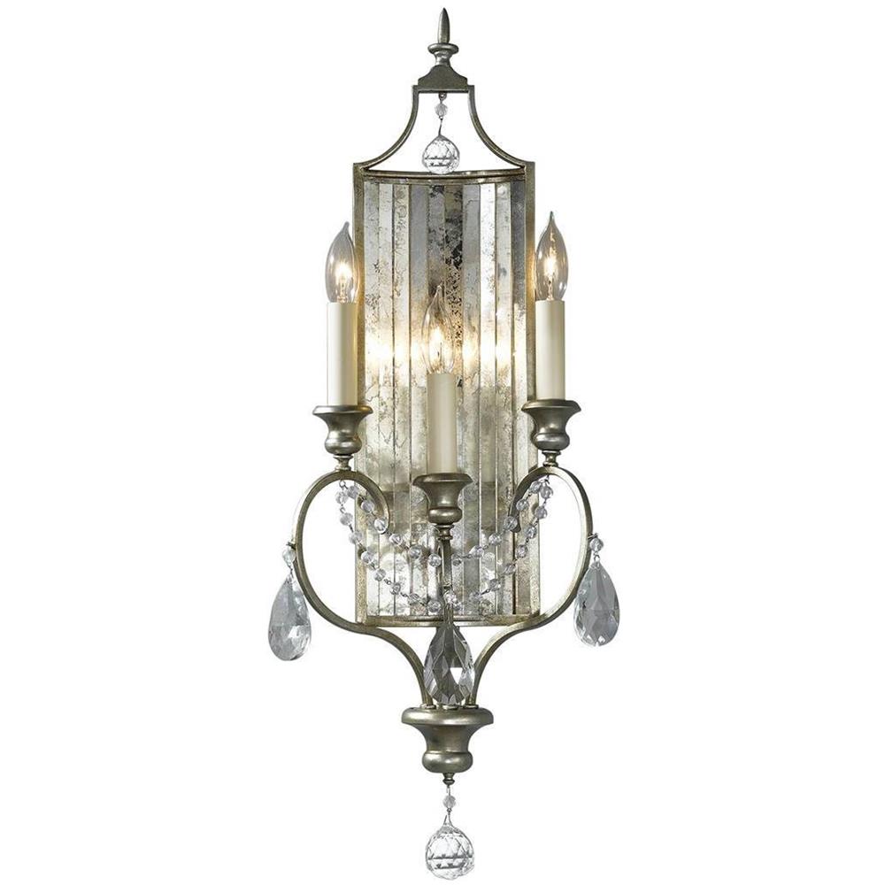 Applique Da Parete A 3 Luci Per Interni, Argento, E14 - Foto 1