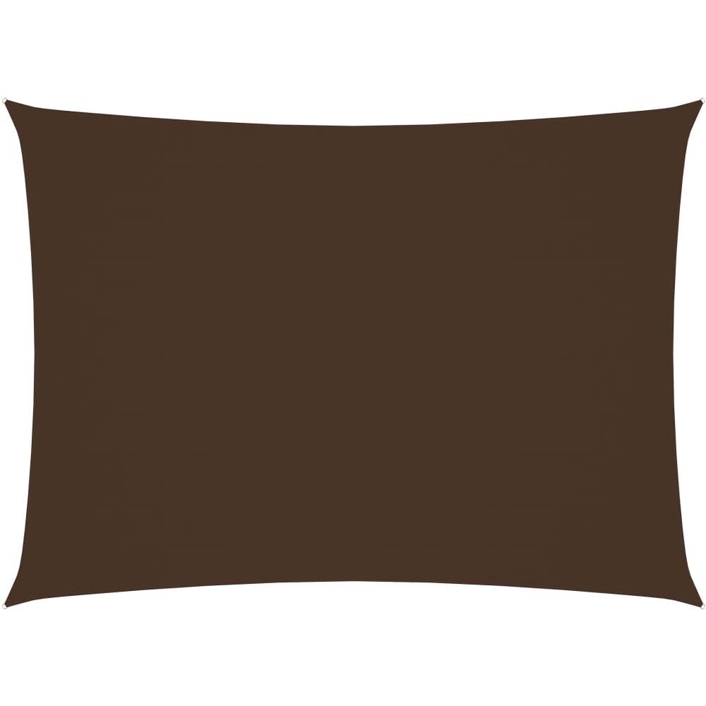 Parasole a Vela Oxford Rettangolare 2x3,5 m Marrone - Foto 1