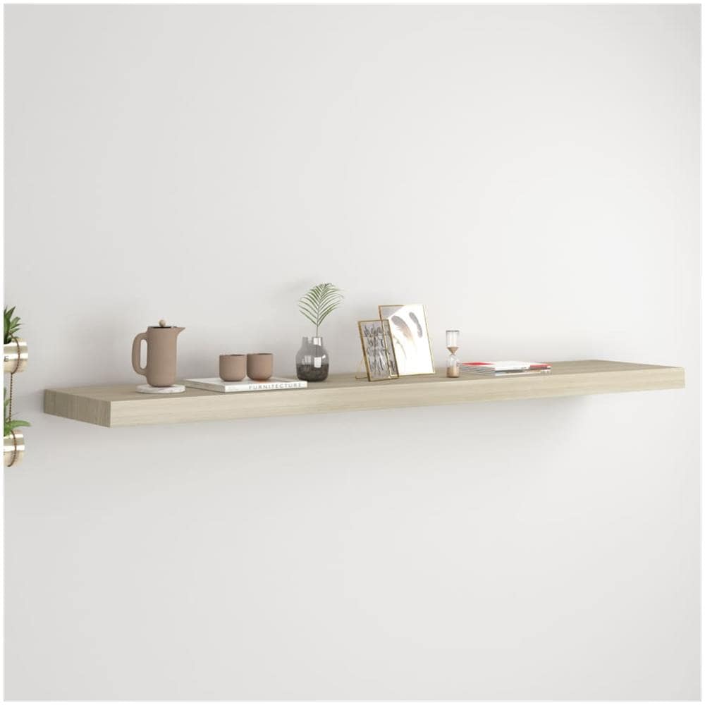 Scaffale A Parete Rovere 120x23,5x3,8 Cm In Mdf - Foto 1