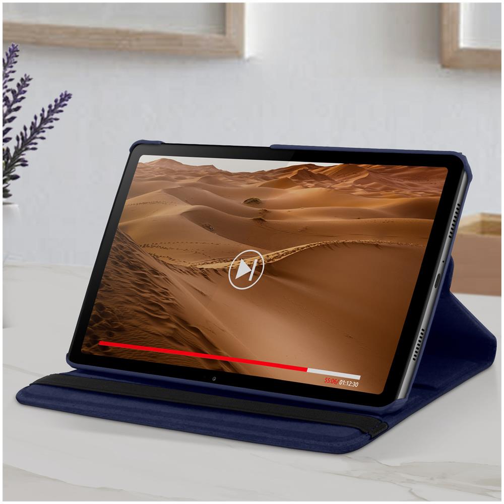 Custodia Samsung Tab A7 Lite Supporto Rotante Orizzontale / Verticale Blu Notte - Foto 2