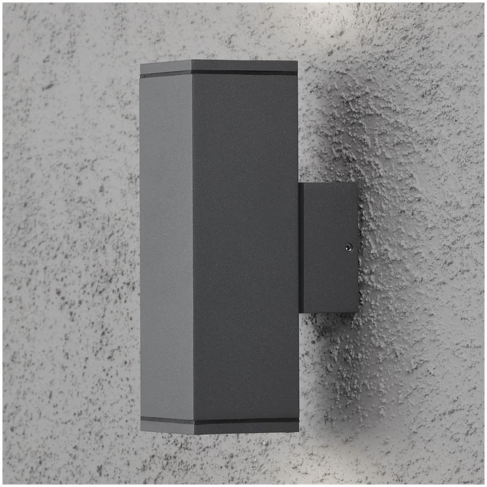 Lampada da Parete Monza Doppia Quadrata Grigio Scuro - Foto 2