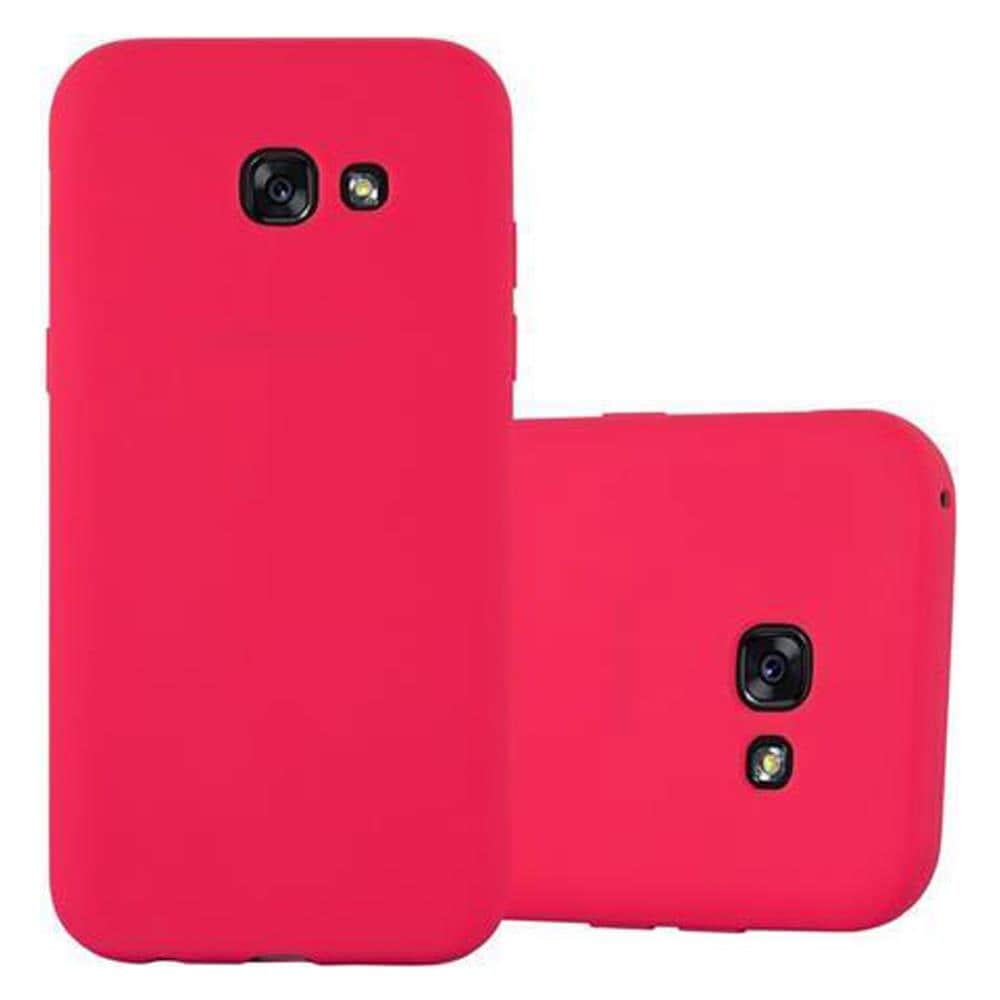 Custodia Compatibile Con Samsung Galaxy A3 2017 In Candy Rosso - Coperchio Protettivo In Silicone Tpu Flessibile - Foto 1