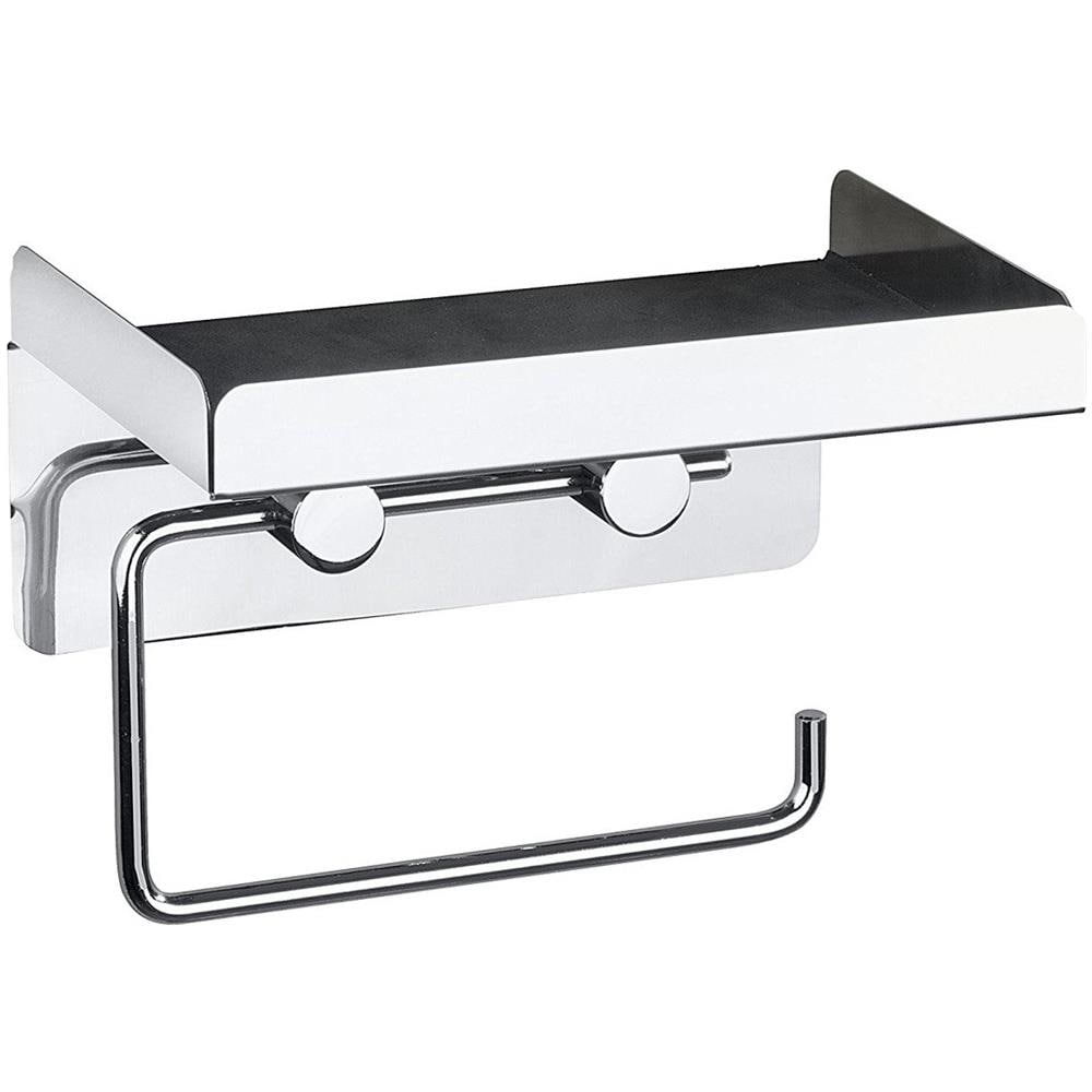 Porta Carta Igienica Con Ripiano Per Salviette Igieniche - 2 In 1, - Foto 1