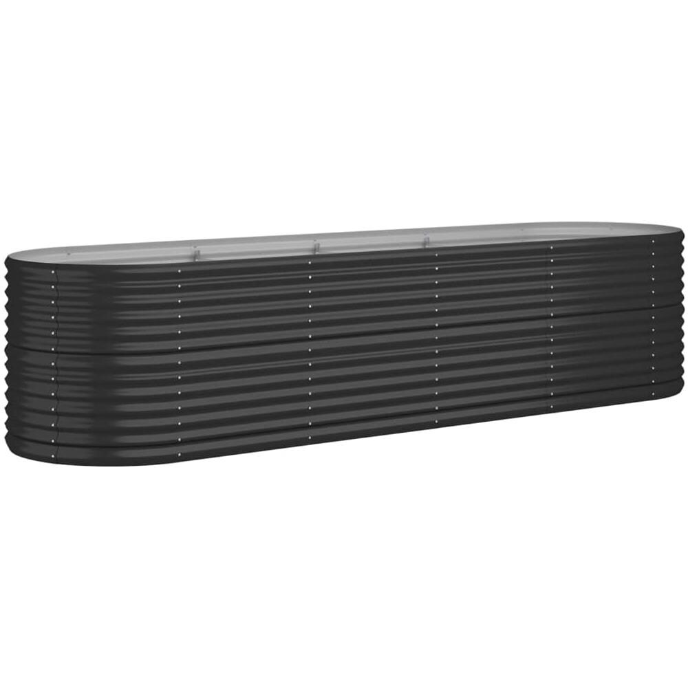 Letto da Giardino in Acciaio a Polvere 296x80x68 cm Antracite - Foto 1