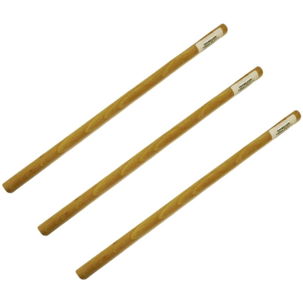 3 Tasselli In Legno Lisci Per Tessitura A Parete 30 Cm Ø 12 Mm - Foto 1