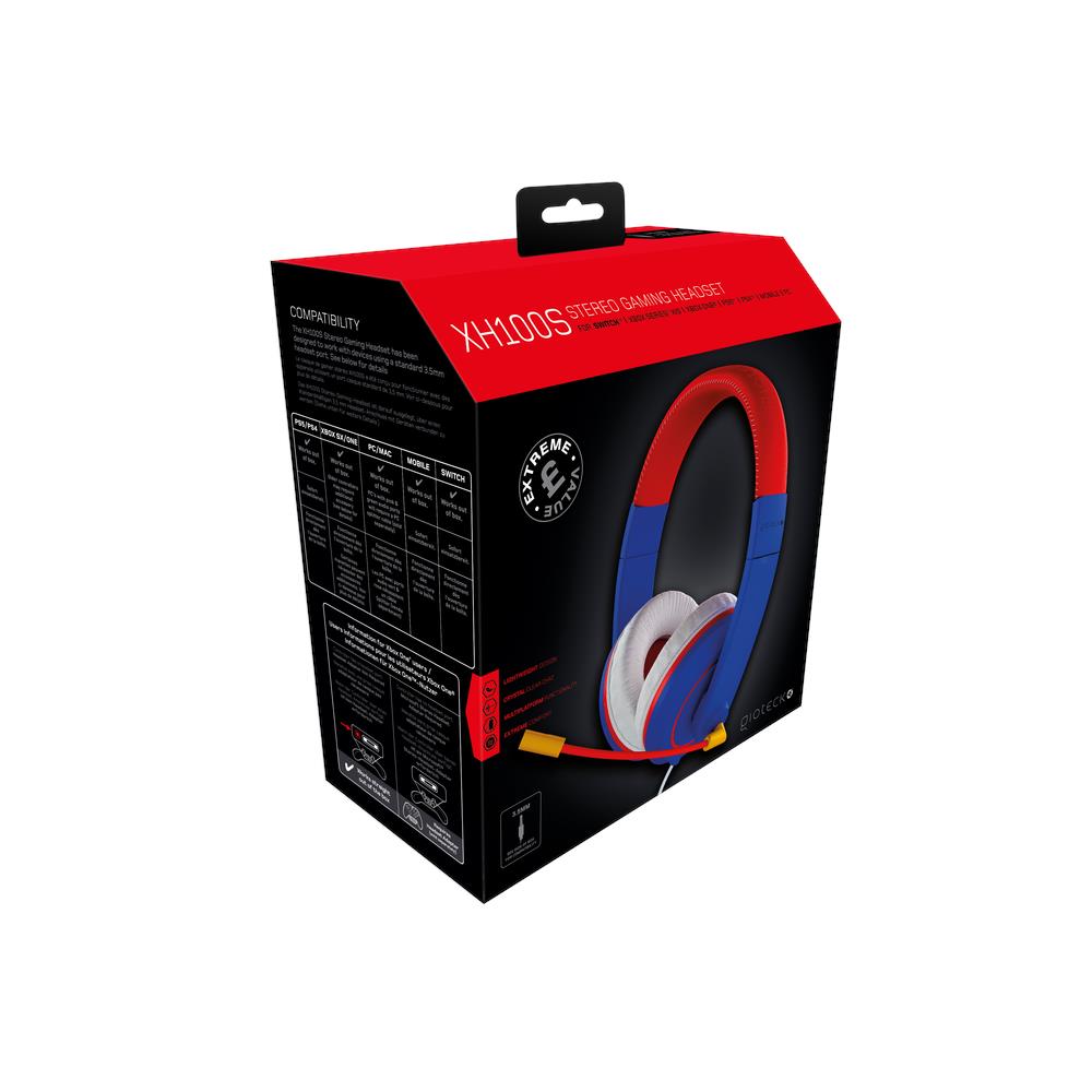 XH100 S Cuffie a Padiglione con Microfono Connessione USB Colore Blu /Rosso - Foto 3