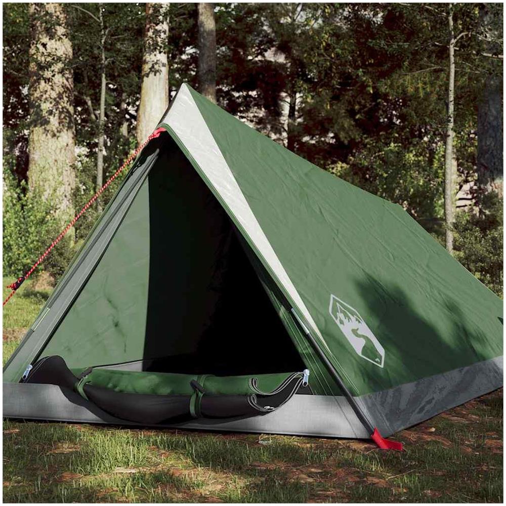 Tenda da Campeggio per 2 Persone Verde Impermeabile - Foto 2