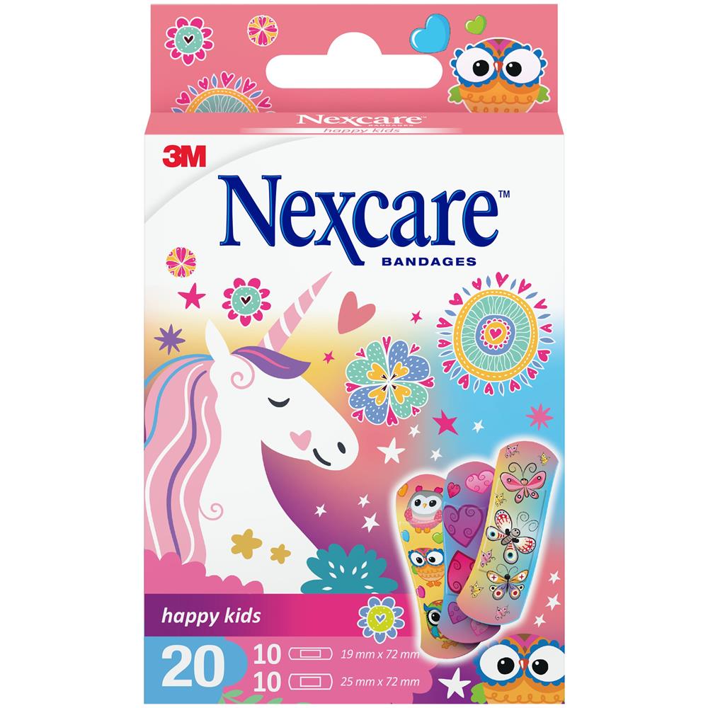 Cerotto Nexcare Happy Kids Magic Bambine 20 Pezzi - Foto 1