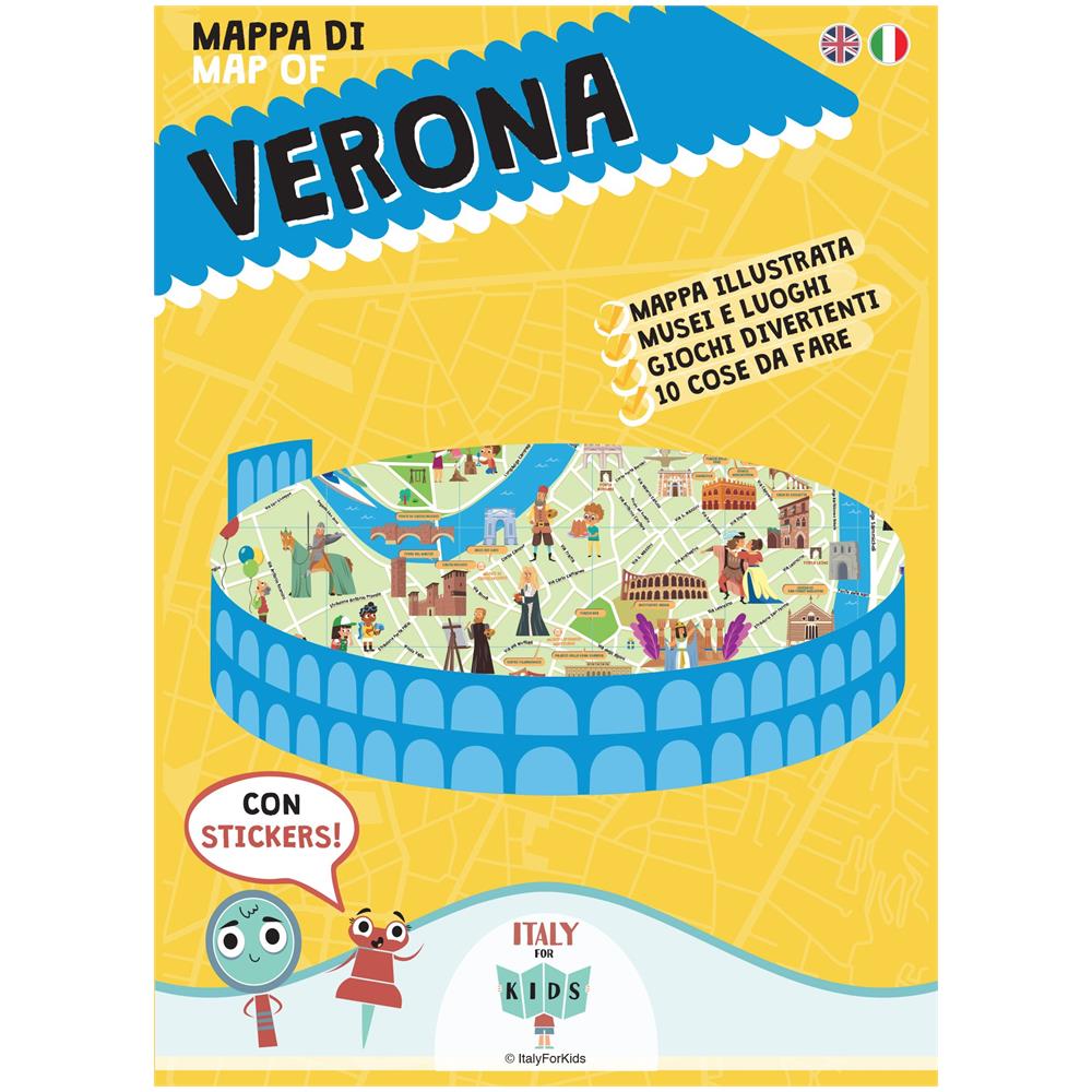 Sara Dania - Mappa di Verona illustrata. Con adesivi - Foto 1