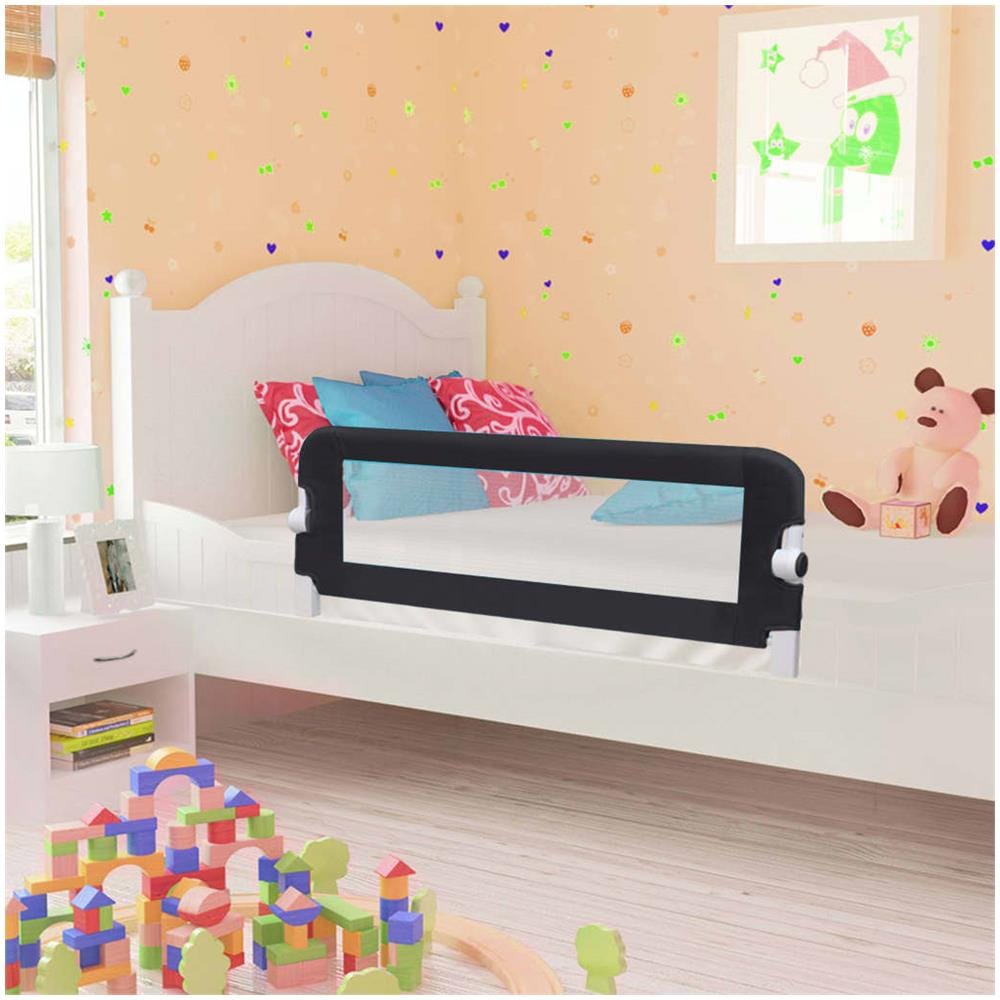 Sponde Letto Di Sicurezza Bambini Grigio 120x42cm Poliestere - Foto 1