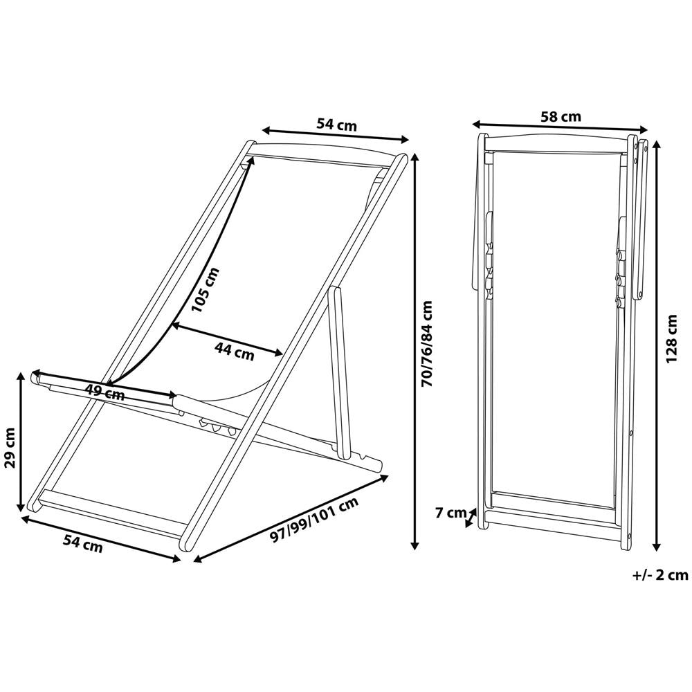 Sedia A Sdraio In Legno Acacia Chiaro Anzio - Foto 2