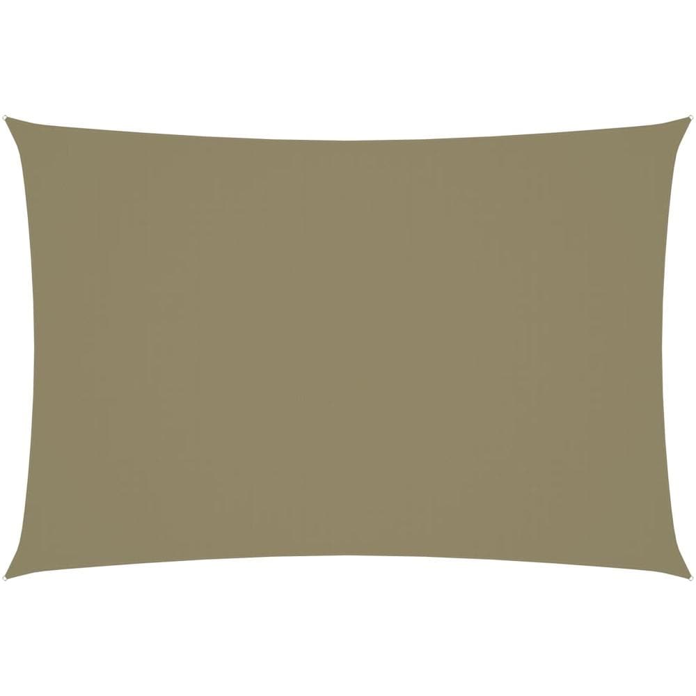 Parasole a Vela Oxford Rettangolare 3x5 m Beige - Foto 1