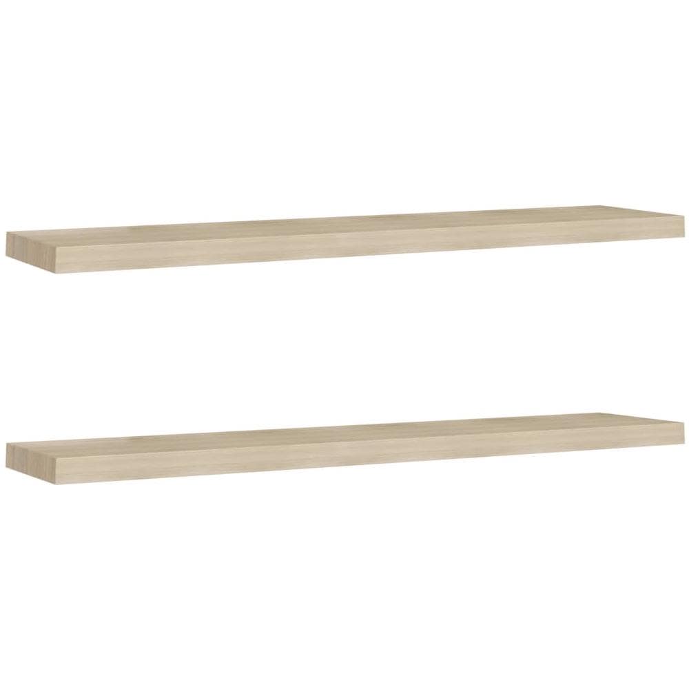 Scaffali A Parete 2 Pz Rovere 120x23,5x3,8 Cm In Mdf - Foto 2