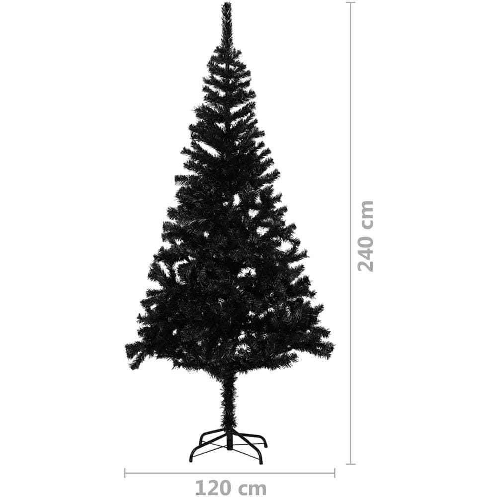 Albero di Natale Artificiale con Base Nero 240 cm PVC - Foto 2