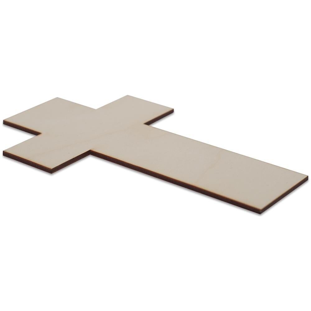 10 X Croce Abbellimenti Forme | Legno Chiaro, Compensato Cutouts | 20 X 12,5 Cm | Non Verniciato In Bianco, Memorial Crocifisso | Perfetto Per Verniciare, Decorare, Decoupage, Un Regalo - Foto 2