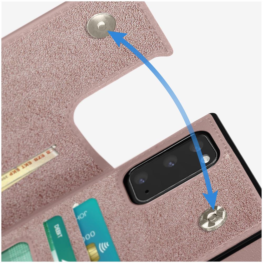 Cover Cordoncino Samsung Galaxy S20 Multifunzione Portafoglio Rosa - Foto 6