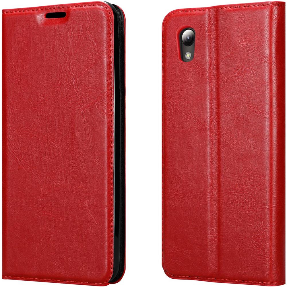 Custodia Compatibile Con Zte Blade L8 In Rosso Mela - Coperchio Protettiva Con Chiusura Magnetica, Funzione Stand E Tasca Per Le Carte - Foto 8