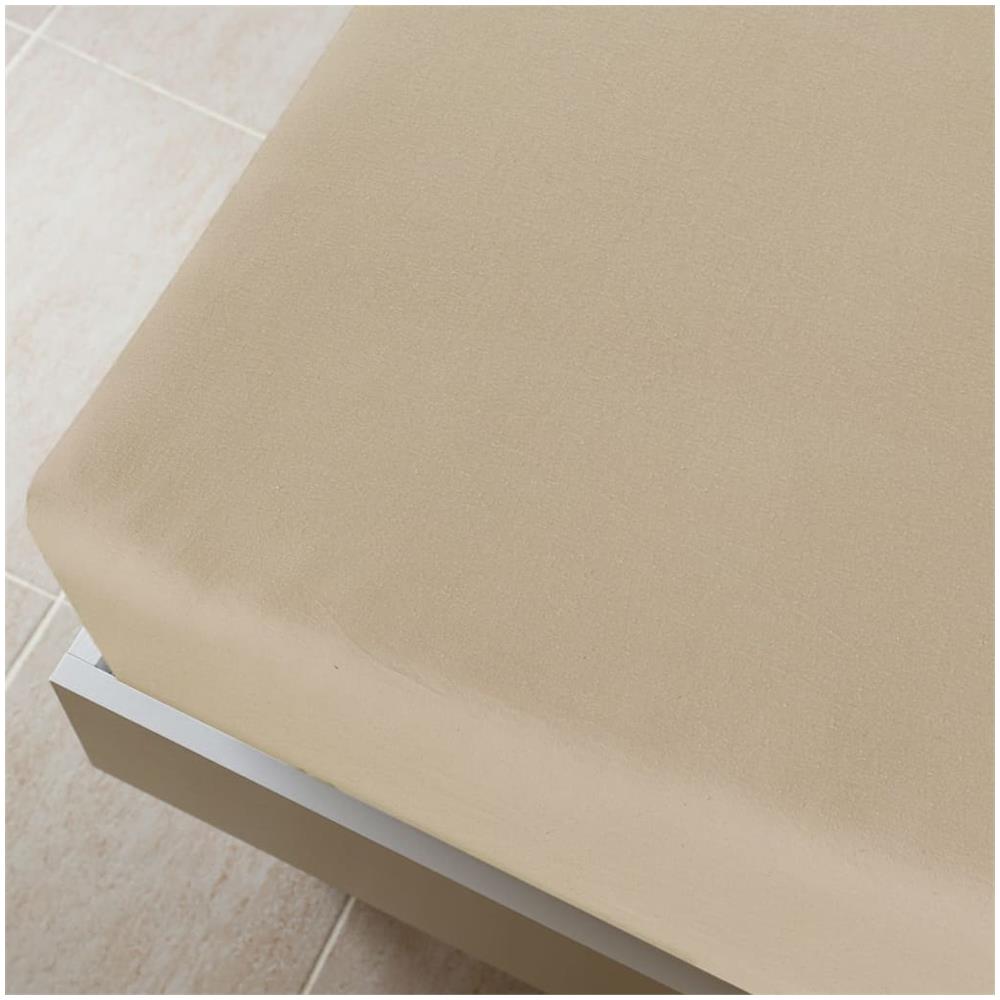 Lenzuola Con Angoli Jersey 2pz Tortora 160x200 Cm Cotone - Foto 3