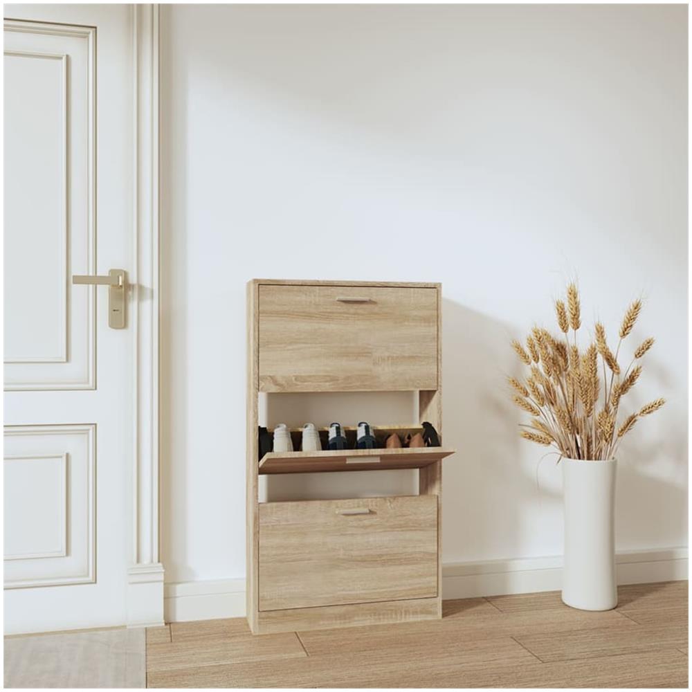 Scarpiera Rovere 59x17x108 Cm In Legno Multistrato - Foto 1
