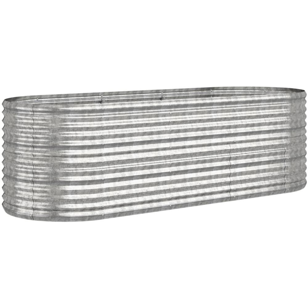 Letto Giardino Acciaio Verniciato a Polvere 224x80x68cm Argento - Foto 1