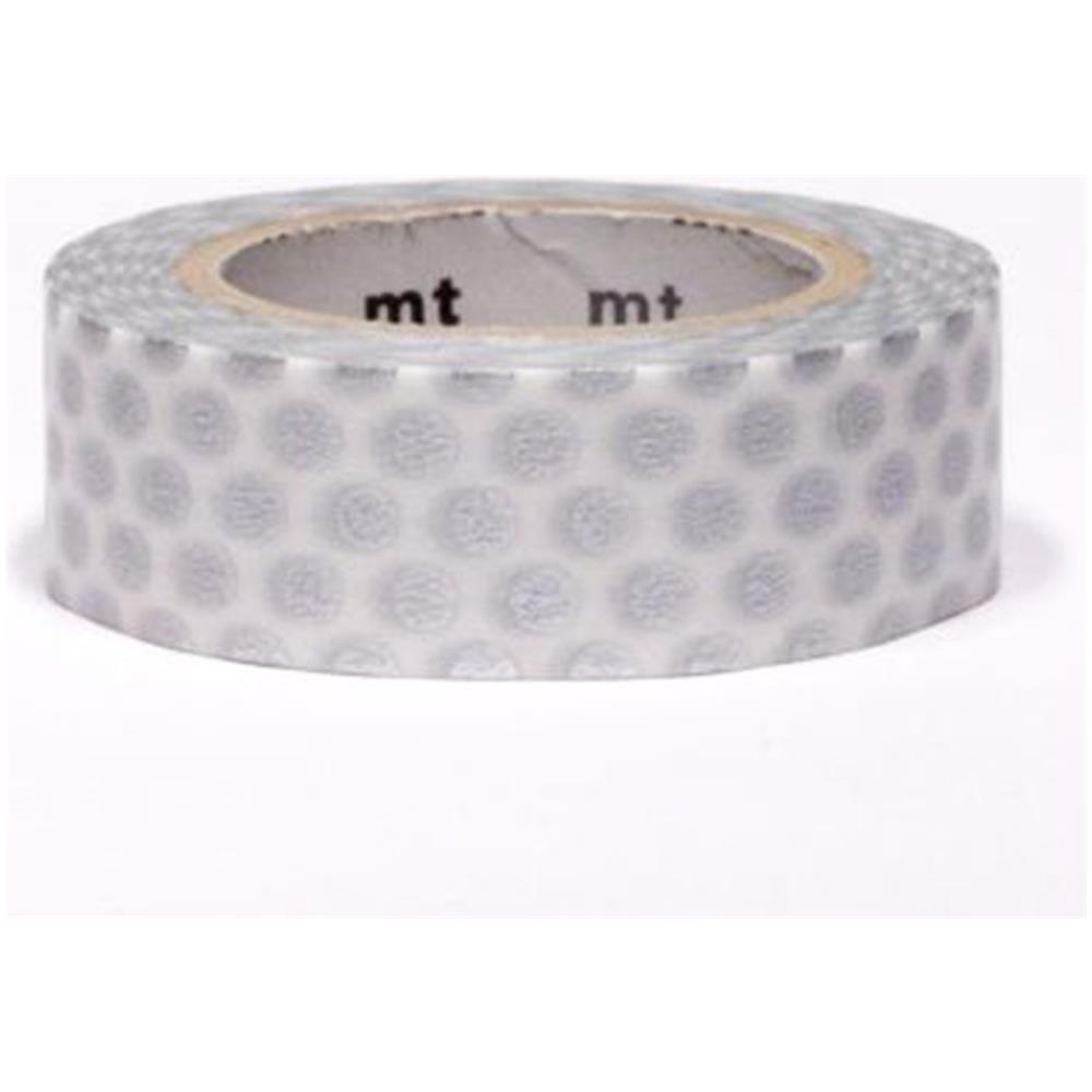 Nastro Adesivo Decorativo Con Punti - Argento - 1,5 Cm X 7 M - Foto 1