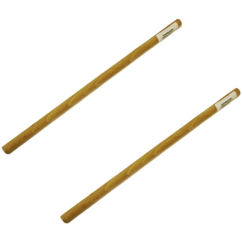 2 Tasselli In Legno Lisci Per Tessitura A Parete 30 Cm X Ø 12 Mm - Foto 1