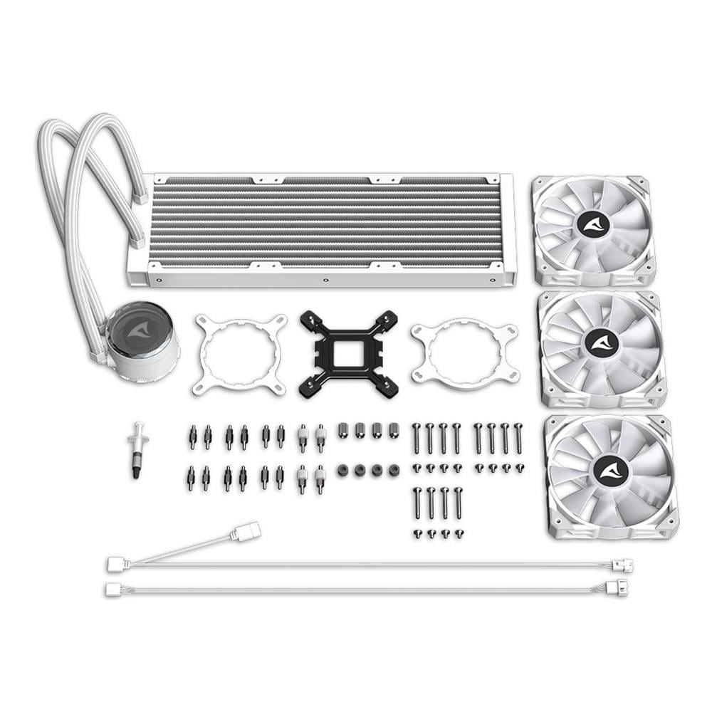 Dissipatore CPU a Liquido S90 RGB per Socket Intel LGA 1150 / 1151 / 1155 / 1156 / 1200 / 1366 / 1700 / 2011 / 2011-v3 / 2066 e Socket AMD AM2 / AM2+ / AM3+ / AM4 / AM5 / FM1 / FM2 / TR4 / sTRX4 - Foto 15