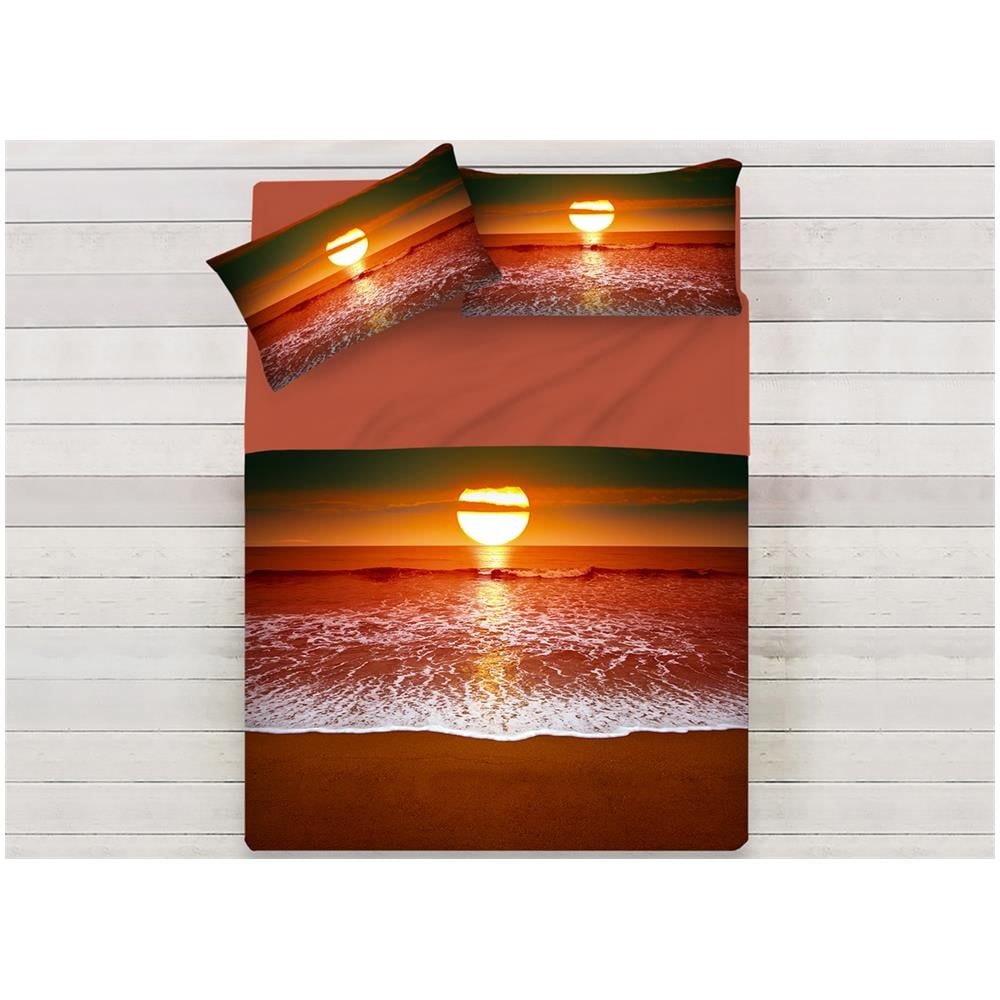 Lenzuola Copriletto Letto Sogni D''oro 100% Cotone Disegno Sunset 58 Singolo Sunset 58 - Foto 1
