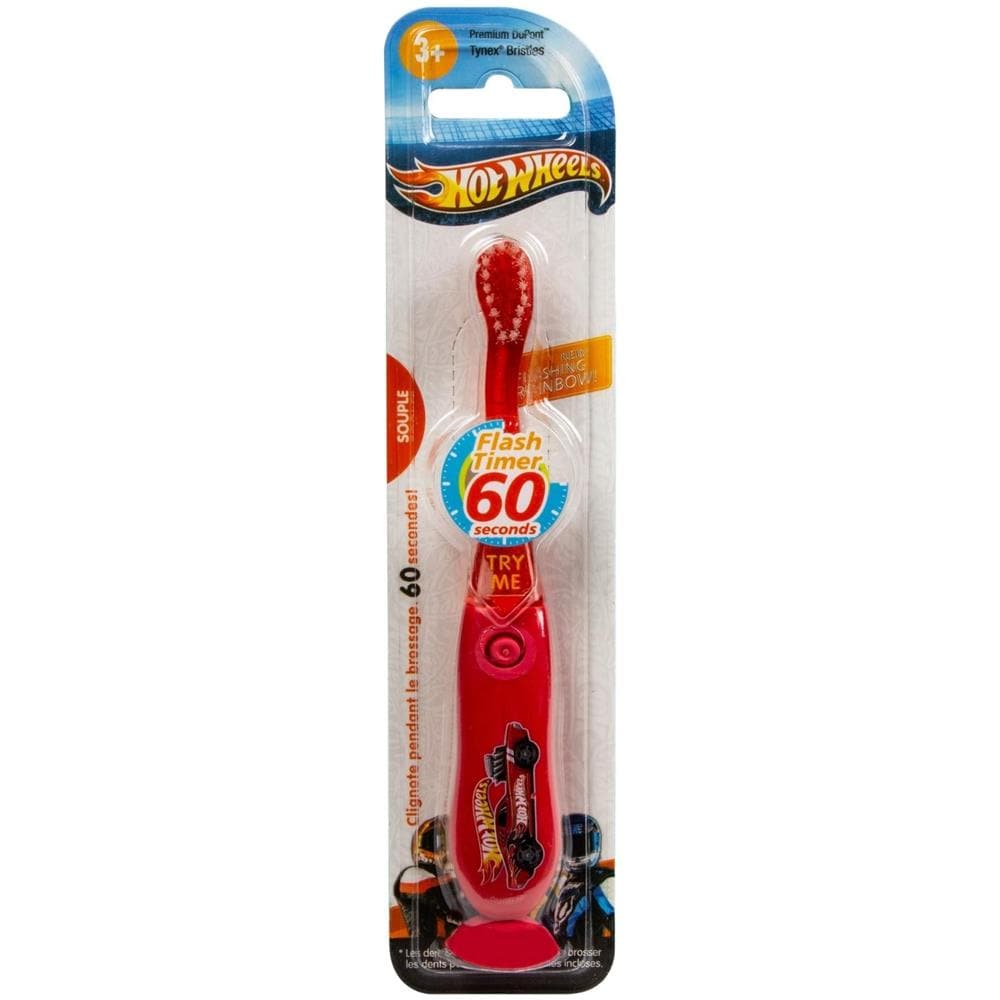 Spazzolino Da Denti Luminoso Con Ventosa Per Bambini - Hot Wheels, Rosso - Foto 2