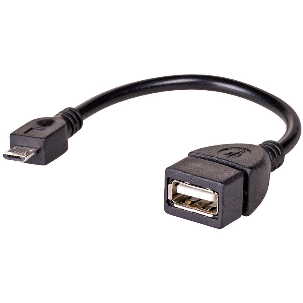 AK-AD-09 cavo USB 0,15 m USB 2.0 USB A Micro-USB B Nero - Foto 1